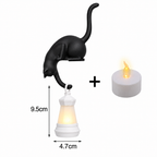 Cat Bookshelf Lantern Light , Hanging Shelf Decore Hook for Edge Display