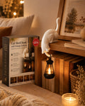 Cat Bookshelf Lantern Light , Hanging Shelf Decore Hook for Edge Display
