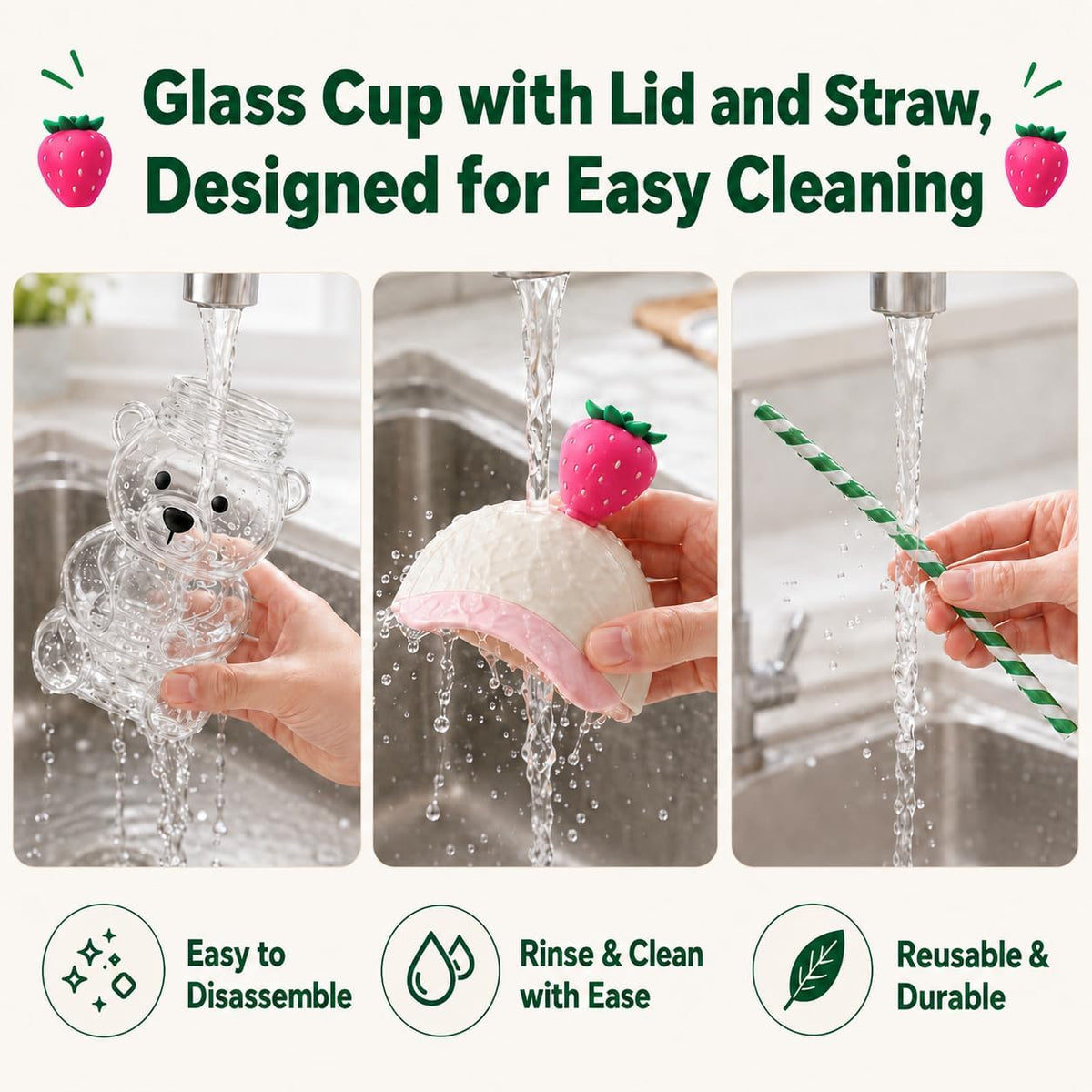 2026 Limited  Edition Authentic Starbucks Pink Bearista  Straw Cup