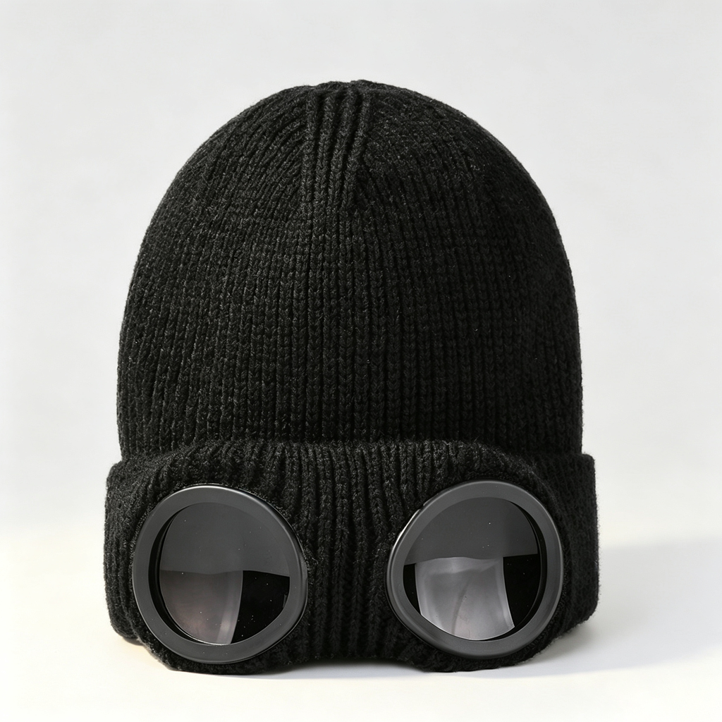 Windproof and Warm Goggles Knitted Hat