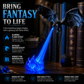 🐉3D Fire-Breathing Dragon LED Display – Fantasy Bookshelf Decor with Glowing Flame