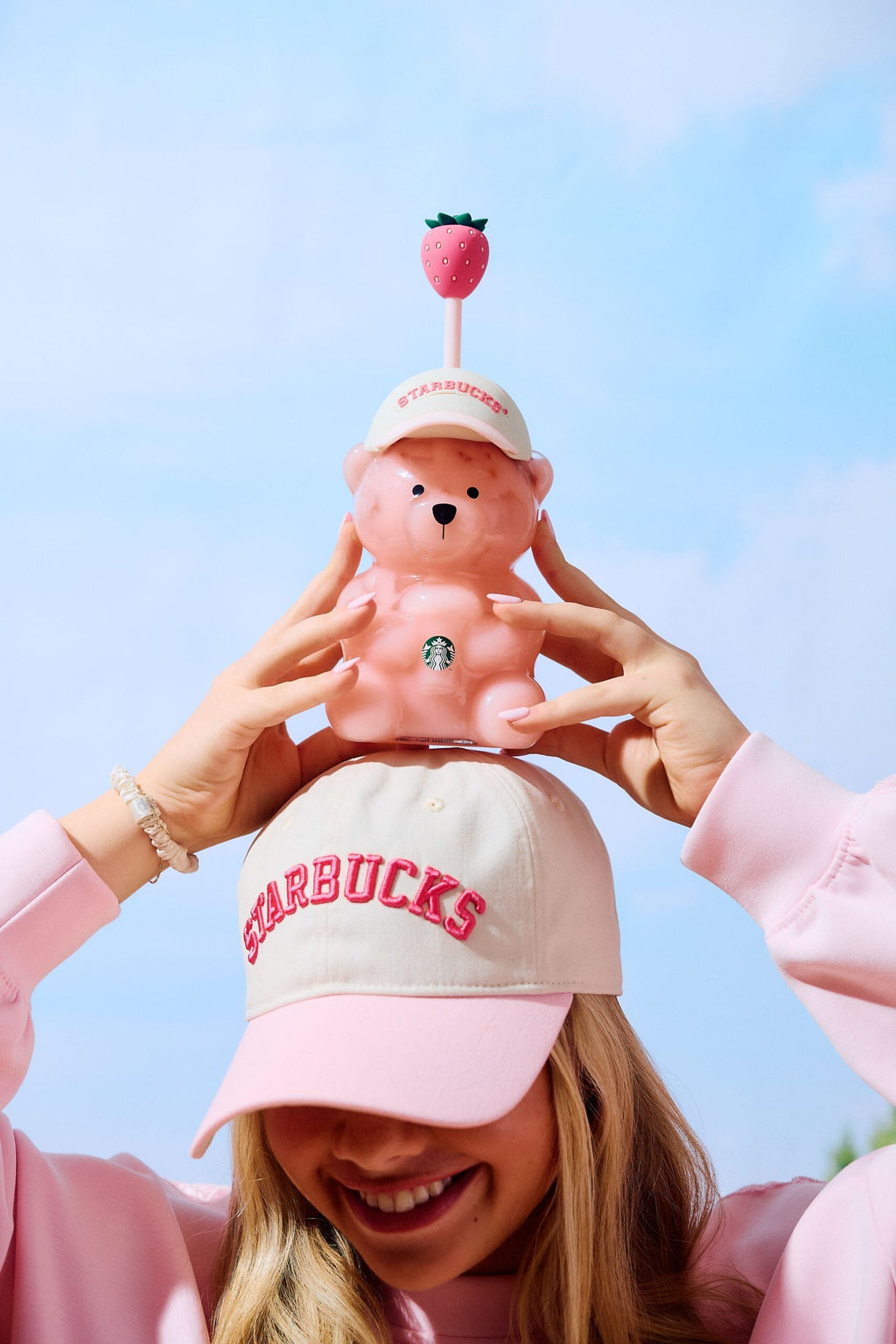 2026 Limited  Edition Authentic Starbucks Pink Bearista  Straw Cup